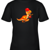 Baseball Player Dinosaur Shirt, Dino Tee For Toddler Boys Youth T-Shirt –
