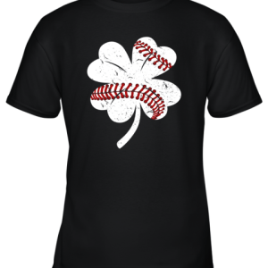 Baseball Shamrock Clover Irish St Patricks Day Gifts Youth T-Shirt –