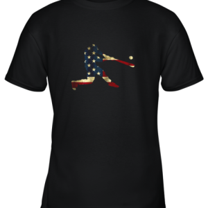 Baseball Shirt American Flag Traditions Baseballin Graphic Youth T-Shirt –