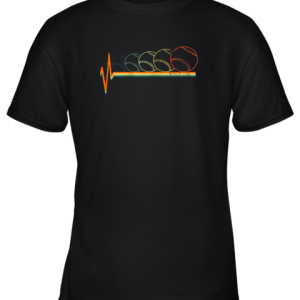 Baseball Shirt Heartbeat Shirt Heart Frequency Gift Youth T-Shirt –