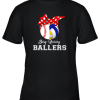 Baseball Volleyball Busy Raising Ballers Shirt Mothers Day Youth T-Shirt –