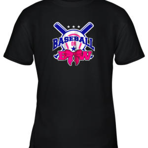 Baseball or Bow Baby Pregnant Shirt Pregnancy Tees Youth T-Shirt –