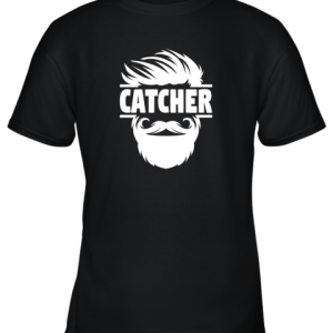 Bearded Baseball Catcher Youth T-Shirt –