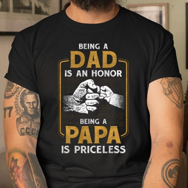 Being Dad Honor Father Son Fist Bump Relationship T Shirt  Itees Global