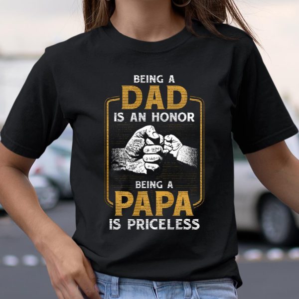 Being Dad Honor Father Son Fist Bump Relationship T Shirt  Itees Global