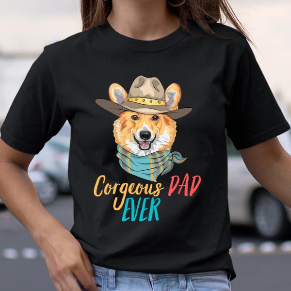 Best Corgi Dad Ever Daddy Gifts Corgeous Dad Ever Dogs Lover Long Sleeve T Shirt.W0SKTOU5C6 T Shirt  Itees Global