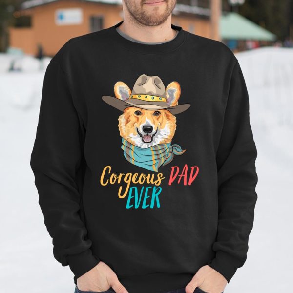 Best Corgi Dad Ever Daddy Gifts Corgeous Dad Ever Dogs Lover Long Sleeve T Shirt.W0SKTOU5C6 T Shirt  Itees Global