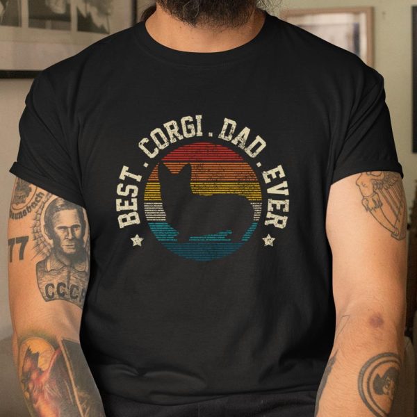Best Corgi Dad Ever Vintage Funny Cute Corgi Dog Gift Long Sleeve T Shirt.18SMT3UZC5 T Shirt  Itees Global