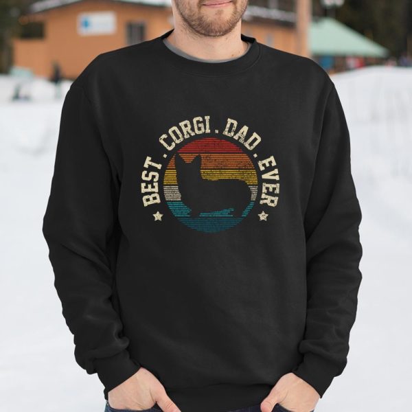 Best Corgi Dad Ever Vintage Funny Cute Corgi Dog Gift Long Sleeve T Shirt.18SMT3UZC5 T Shirt  Itees Global