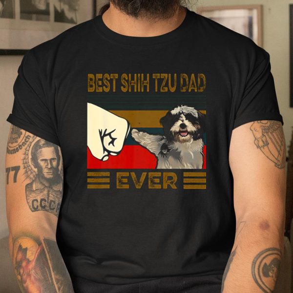 Best Shih Tzu Dad Ever Retro Vintage T Shirt.30SKTXUQCP T Shirt  Itees Global