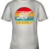 Bicycle Cranky Cycling Lovers Sunset Vintage Youth T-Shirt –
