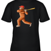 Bigfoot Baseball Sasquatch Playing Baseball Player Youth T-Shirt –