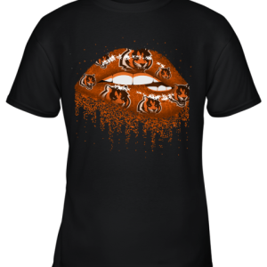 Biting Glossy Lips Sexy Cincinnati Bengals NFL Football Youth T-Shirt –
