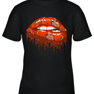 Biting Glossy Lips Sexy Cleveland Browns NFL Football Youth T-Shirt –