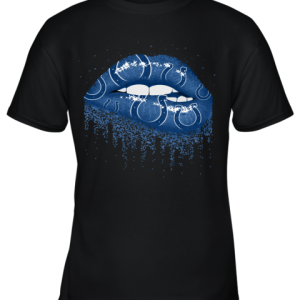 Biting Glossy Lips Sexy Indianapolis Colts NFL Football Youth T-Shirt –