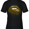 Biting Glossy Lips Sexy New Orleans Saints NFL Football Youth T-Shirt –
