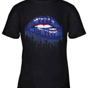 Biting Glossy Lips Sexy New York Giants NFL Football Youth T-Shirt –