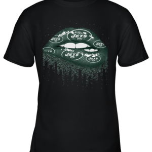 Biting Glossy Lips Sexy New York Jets NFL Football Youth T-Shirt –