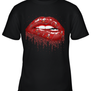 Biting Glossy Lips Sexy Tampa Bay Buccaneers NFL Football Youth T-Shirt –