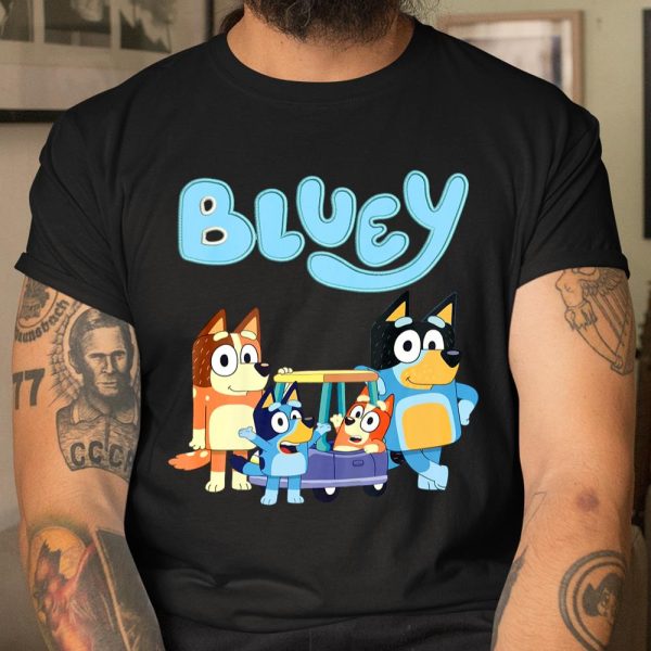 Bluey Dad Mum Love Father’s Day Mother’s Day T Shirt  Itees Global