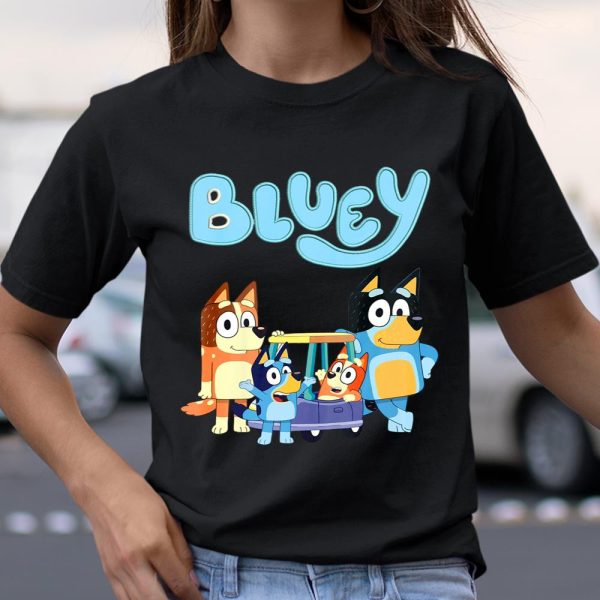 Bluey Dad Mum Love Father’s Day Mother’s Day T Shirt  Itees Global