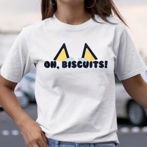 Blueys Oh Biscuits Mums Dad Cartoon Mothers T Shirt  Itees Global