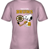 Boston Bruins Ice Hockey Broken Teeth Snoopy NHL Youth T-Shirt –