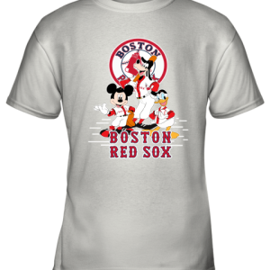 Boston Red Sox Mickey Donald And Goofy Baseball Youth T-Shirt –