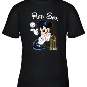 Boston Red Sox Mickey Taking The Trophy MLB 2018 Youth T-Shirt –