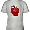 Boston Red Stock Snoopy And Woodstock Resting Together MLB Youth T-Shirt –