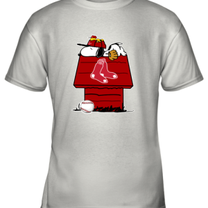 Boston Red Stock Snoopy And Woodstock Resting Together MLB Youth T-Shirt –