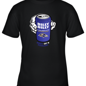 Bud Light Dilly Dilly! Baltimore Ravens Birds Of A Cooler Youth T-Shirt –