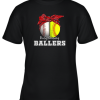 Busy Raising Ballers Softball Baseball Shirt Baseball Mom Youth T-Shirt –
