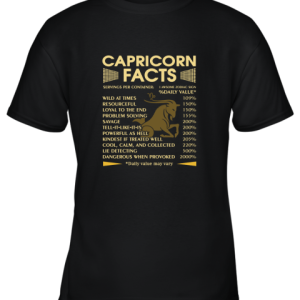 Capricorn Facts Awesome Zodiac Sign Daily Value Youth T-Shirt –