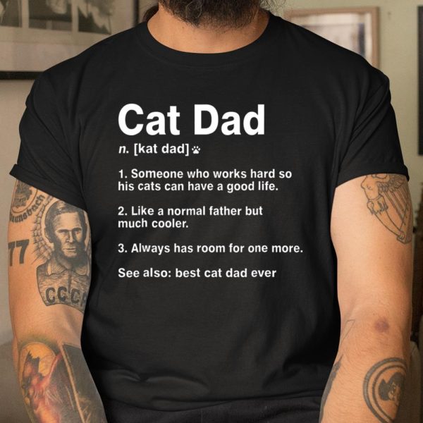 Cat Dad Definition Funny Meaning Shirt Cat Lover Father T Shirt  Itees Global