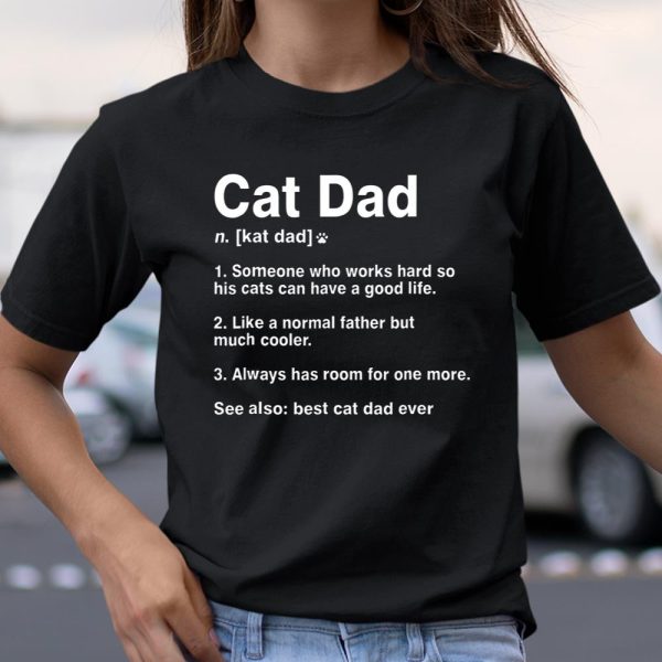 Cat Dad Definition Funny Meaning Shirt Cat Lover Father T Shirt  Itees Global