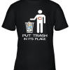 Chicago Bears Put Trash In Its Place Funny NFL Youth T-Shirt –