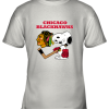 Chicago Blackhawks Ice Hockey Broken Teeth Snoopy NHL Youth T-Shirt –