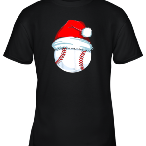 Christmas Baseball Shirt For Kids Men Ball Santa Pajama Youth T-Shirt –
