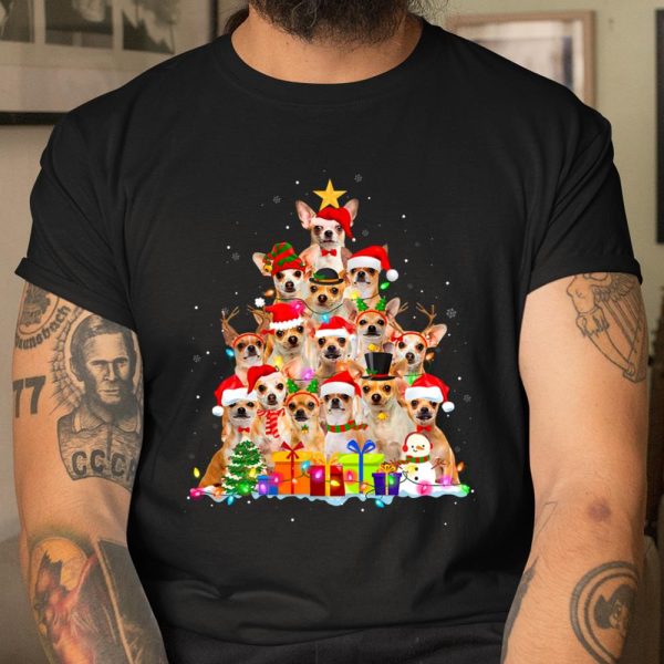 Christmas Pajama Chihuahua Tree Xmas Gifts Dog Dad Mom T Shirt  Itees Global