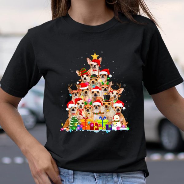 Christmas Pajama Chihuahua Tree Xmas Gifts Dog Dad Mom T Shirt  Itees Global