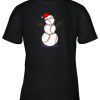 Christmas in July Summer Baseball Snowman Party Shirt Gift Youth T-Shirt –