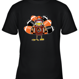 Cincinnati BengalsTurkey Football Thanksgiving Youth T-Shirt –