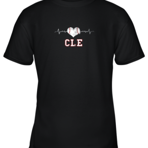 Cleveland Baseball Shirt Cleveland Ohio Heart Beat CLE Youth T-Shirt –