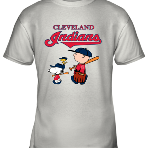 Cleveland Indians Let’s Play Baseball Together Snoopy MLB Youth T-Shirt –