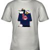 Cleveland Indians Snoopy And Woodstock Resting Together MLB Youth T-Shirt –