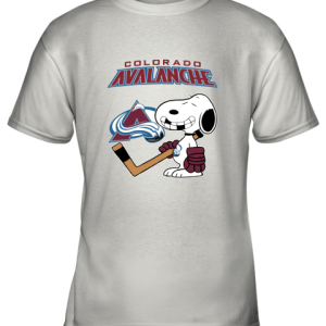 Colorado Avalanche Ice Hockey Broken Teeth Snoopy NHL Youth T-Shirt –