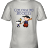 Colorado Rockies Let’s Play Baseball Together Snoopy MLB Youth T-Shirt –