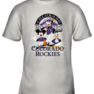 Colorado Rockies Mickey Donald And Goofy Baseball Youth T-Shirt –