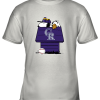 Colorado Rockies Snoopy And Woodstock Resting Together MLB Youth T-Shirt –